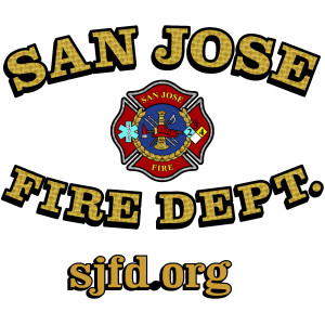 SAN JOSE FIRE SIGN GOLD DOOR LOGOS