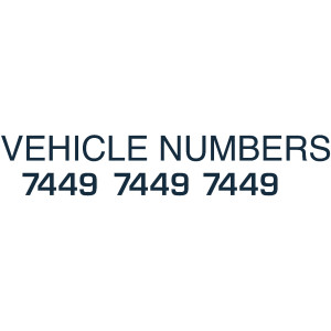REFLECTIVE VEHICLE NUMBERS
