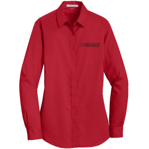 South Dayton Toyota - Port Authority® Women's SuperPro™ Twill Shirt L663 (All Black Logo)