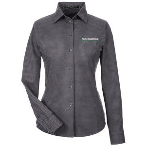 Performance Used Car Superstore - Devon & Jones Women's CrownLux Performance® Tonal Mini Check Woven Dress Shirt - DG535W