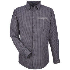 RiverCenter Collision - Devon & Jones Men's CrownLux Performance® Tonal Mini Check Woven Dress Shirt - DG535