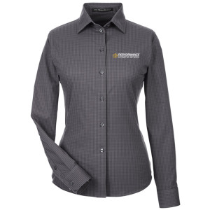 Performance Automotive Network - Devon & Jones Women's CrownLux Performance® Tonal Mini Check Woven Dress Shirt - DG535W