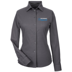 Performance Honda - Devon & Jones Women's CrownLux Performance® Tonal Mini Check Woven Dress Shirt - DG535W