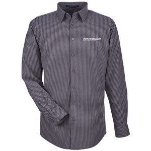 Performance CJDR - Devon & Jones Men's CrownLux Performance® Tonal Mini Check Woven Dress Shirt - DG535