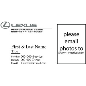Performance Lexus Northern Kentucky – Business Cards