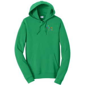 Port & Company® Fan Favorite™ Fleece Pullover Hooded Sweatshirt – PC850H (Grey Left Chest Logo)