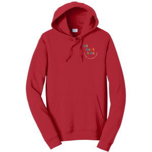 Port & Company® Fan Favorite™ Fleece Pullover Hooded Sweatshirt – PC850H (White Logo Left Chest)