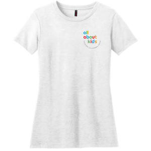 District® Women’s Perfect Blend® CVC Tee - DM108L (Grey Left Chest Logo)