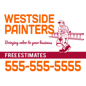 Yard Sign – Businesses – Tags: paint, painting, contract, contracting, contractor, trades, trades, occupation, renovate, renovation