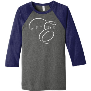 Bella+Canvas - 3/4 Sleeve Baseball Tee - Grey/Navy Tri-Blend