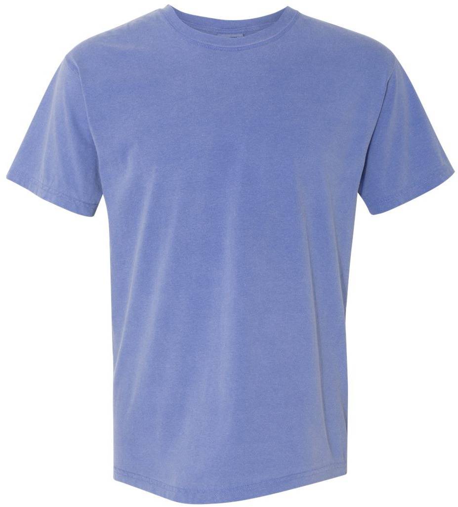 Comfort Colors Ringspun Garment-Dyed T-Shirt - Soft Washed, Pre-Shrunk Cotton Tee (Chambray, XL)