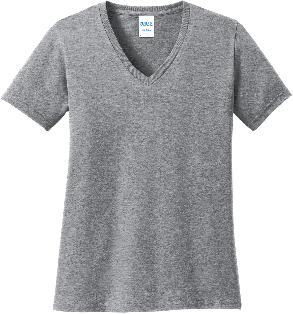 Port & Company Ladies Core Cotton V-Neck Tee - Image 7