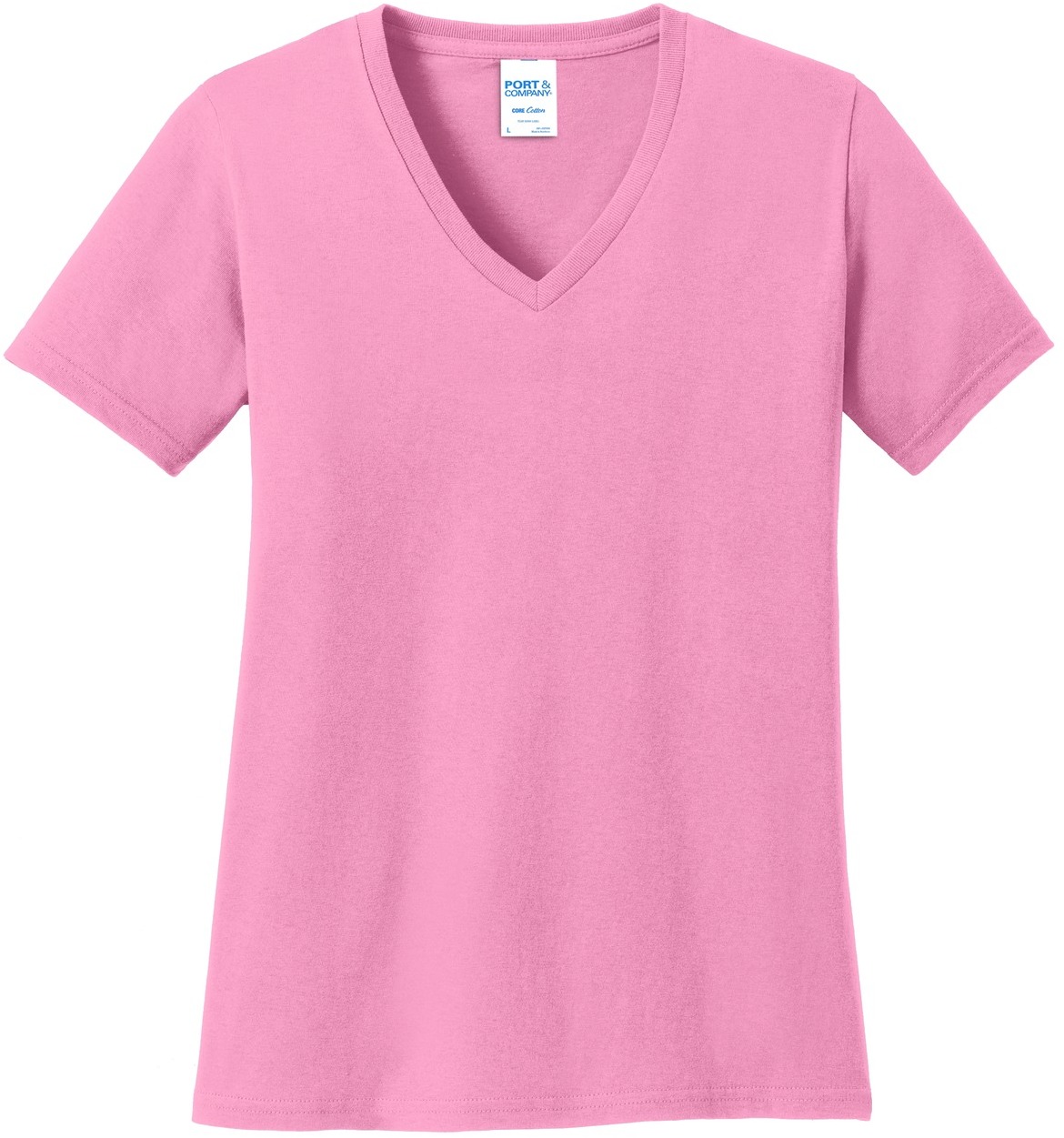 Port & Company Ladies Core Cotton V-Neck Tee - Image 8