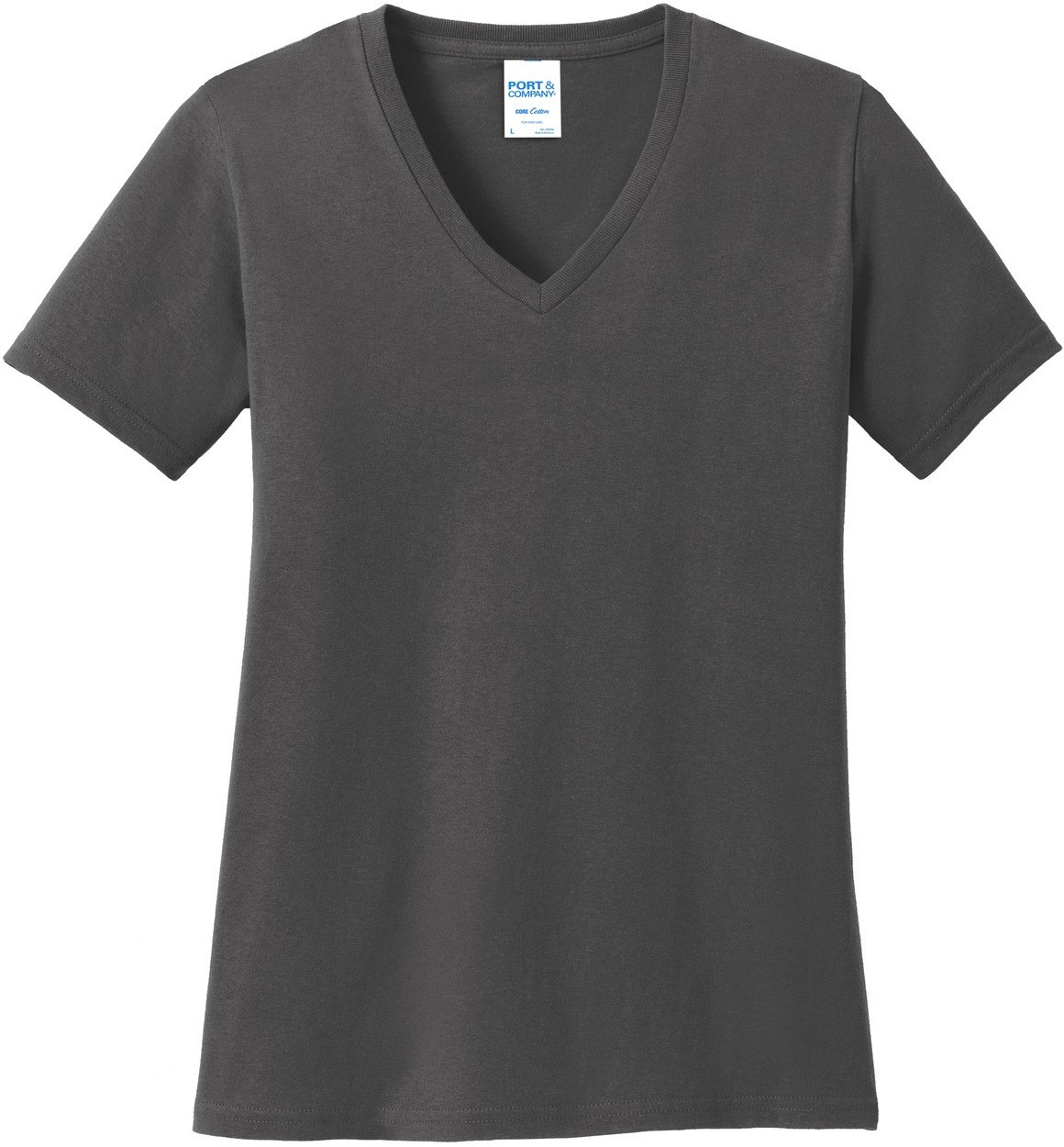 Port & Company Ladies Core Cotton V-Neck Tee - Image 9