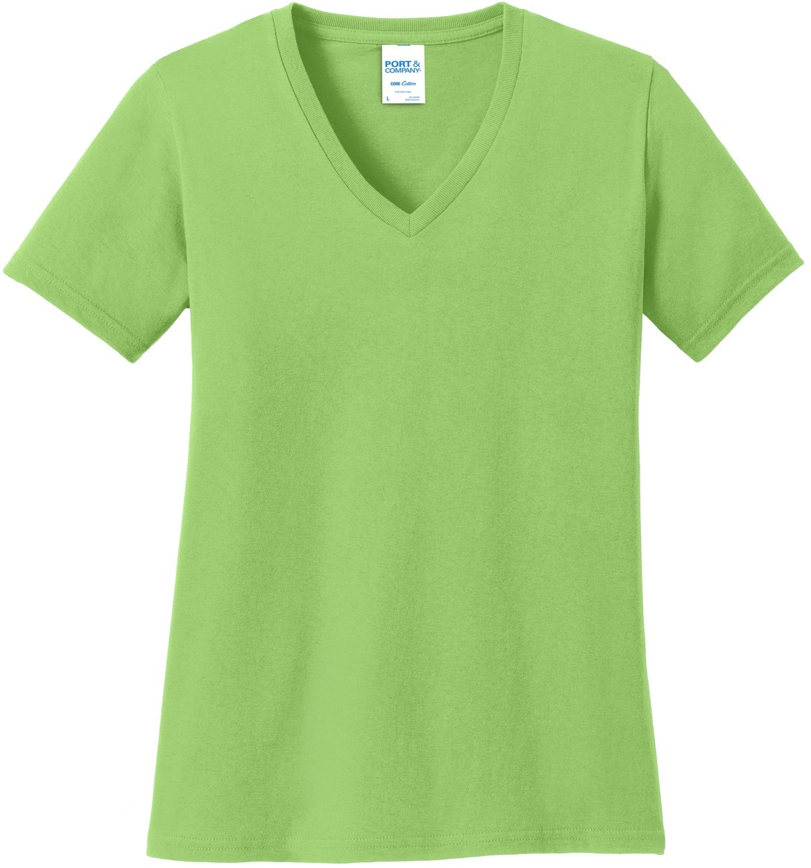 Port & Company Ladies Core Cotton V-Neck Tee - Image 11