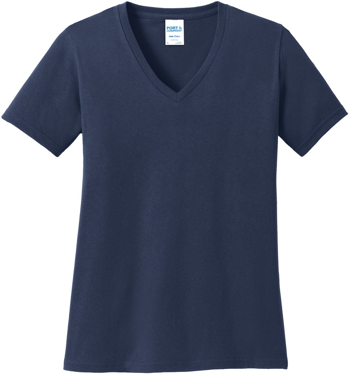 Port & Company Ladies Core Cotton V-Neck Tee - Image 12