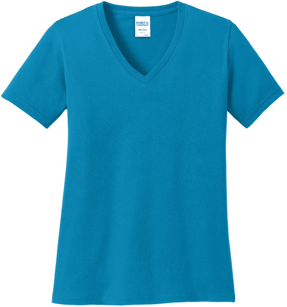 Port & Company Ladies Core Cotton V-Neck Tee - Image 13