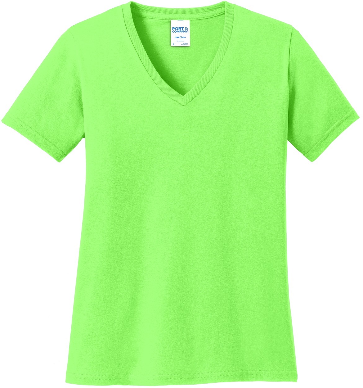 Port & Company Ladies Core Cotton V-Neck Tee - Image 14