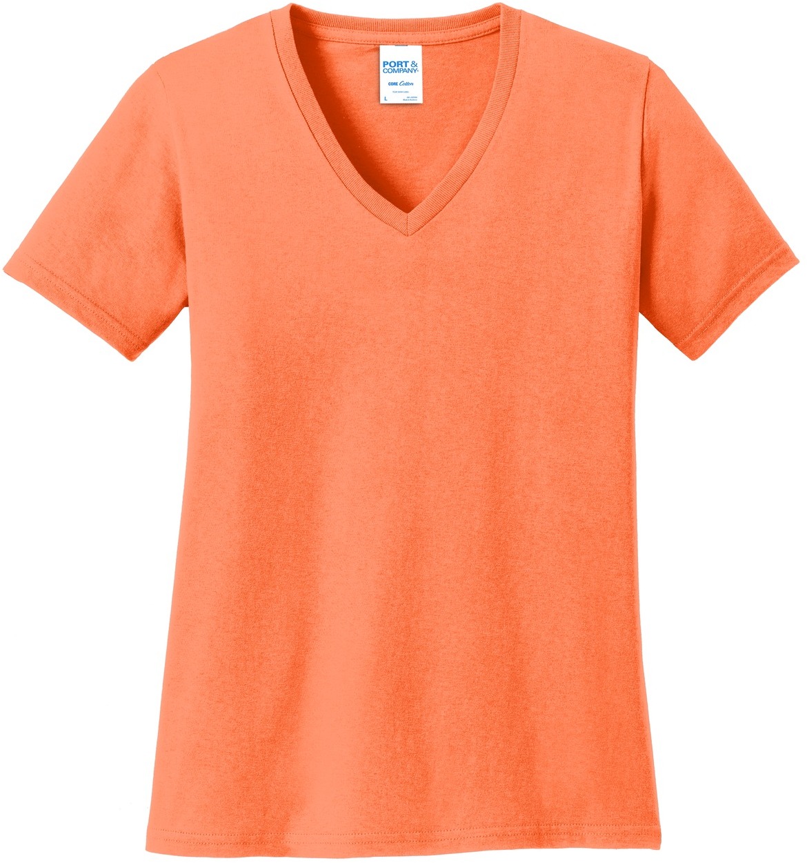 Port & Company Ladies Core Cotton V-Neck Tee - Image 15