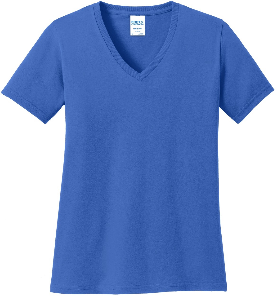 Port & Company Ladies Core Cotton V-Neck Tee - Image 19