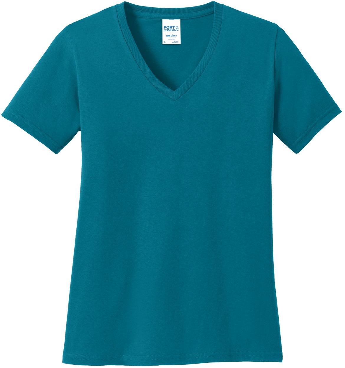 Port & Company Ladies Core Cotton V-Neck Tee - Image 21