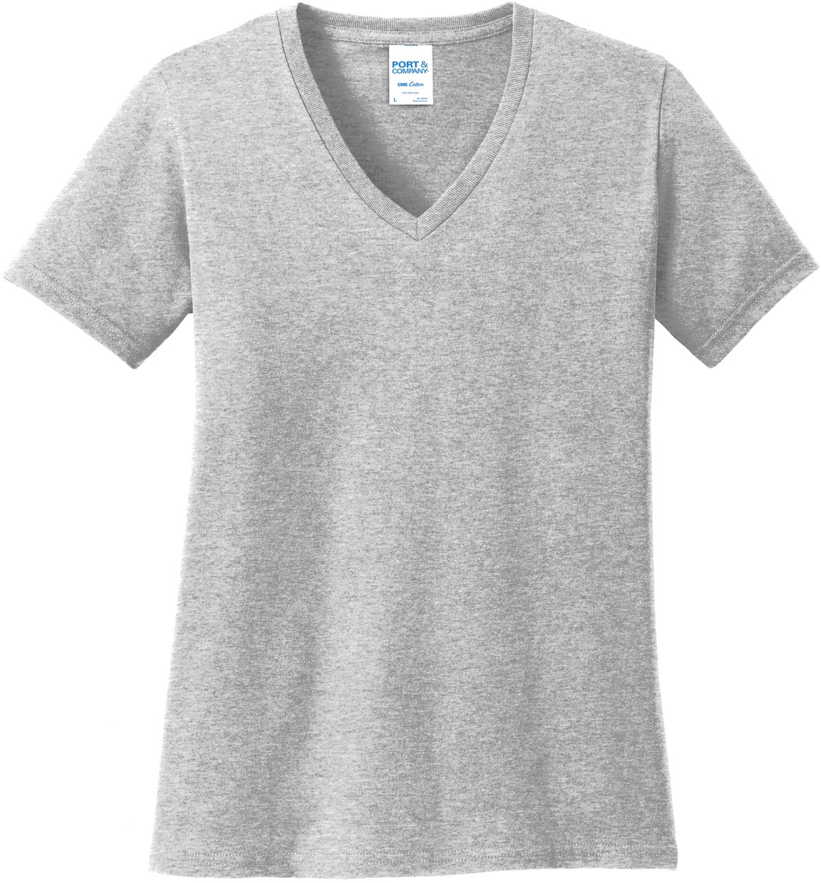 Port & Company Ladies Core Cotton V-Neck Tee - Image 24