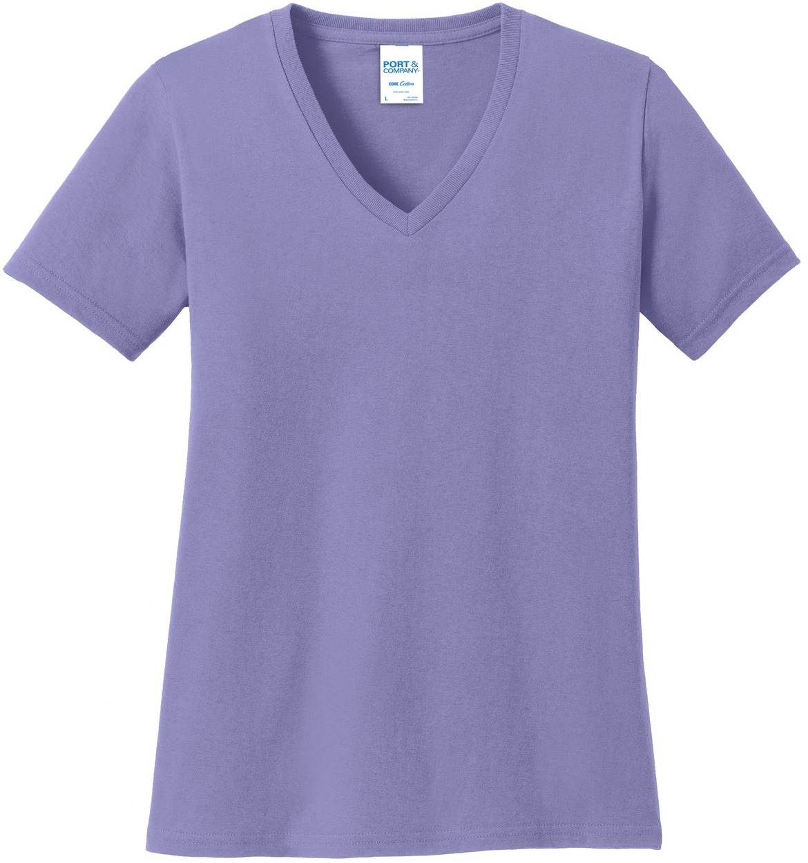 Port & Company Ladies Core Cotton V-Neck Tee - Image 26