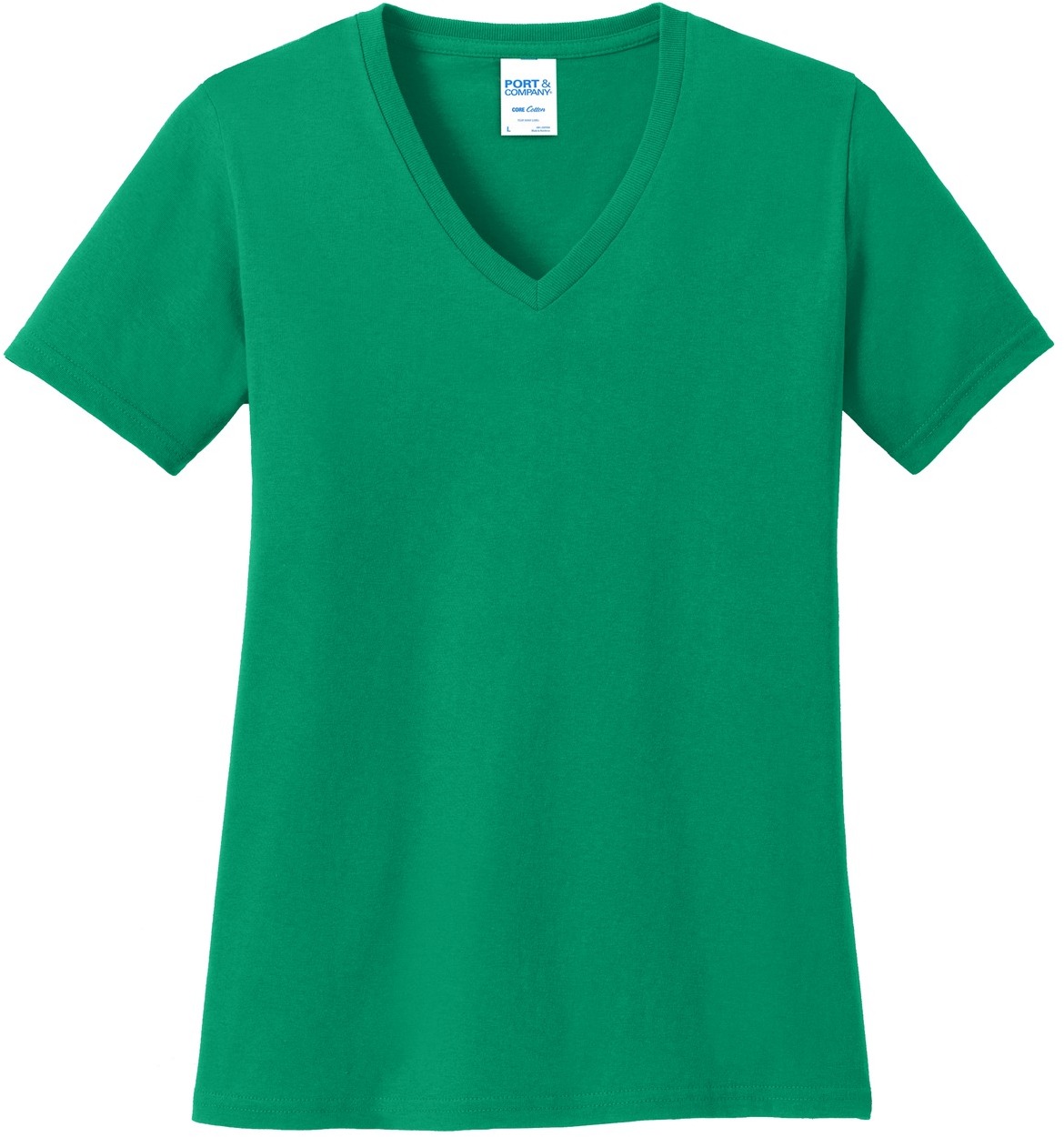 Port & Company Ladies Core Cotton V-Neck Tee - Image 27