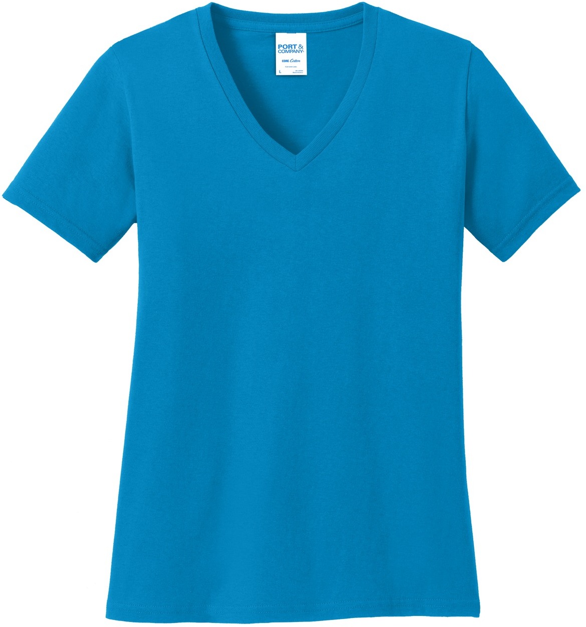 Port & Company Ladies Core Cotton V-Neck Tee - Image 30