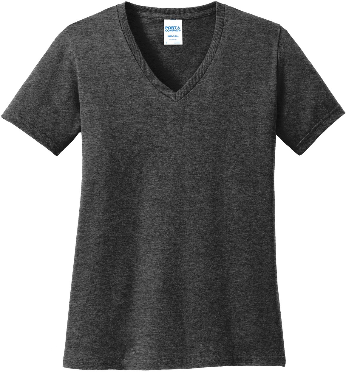 Port & Company Ladies Core Cotton V-Neck Tee - Image 31
