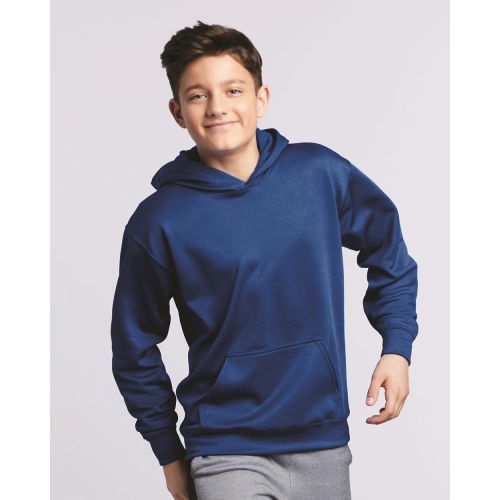 99500B Gildan Performance® Tech Youth Hooded Sweatshirt