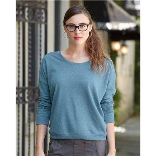 Women’s Eco Mock Twist French Terry Sunset Crewneck Pullover