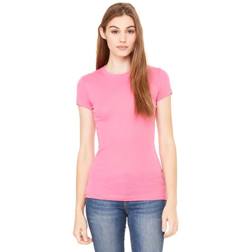 Ladies’ Sheer Mini Rib Short-Sleeve T-Shirt
