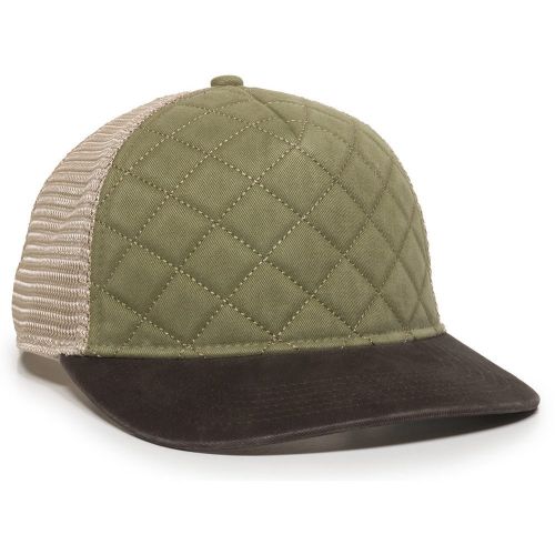 Quilted Front Mesh-Back Cap