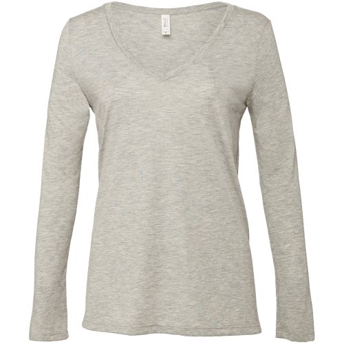 Ladies’ Flowy Long-Sleeve V-Neck