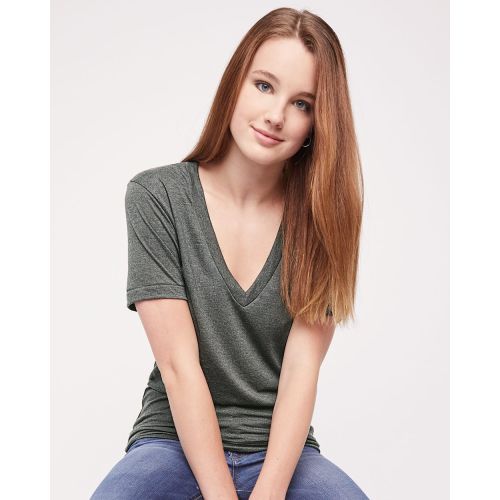 Unisex Triblend Deep V-Neck Tee