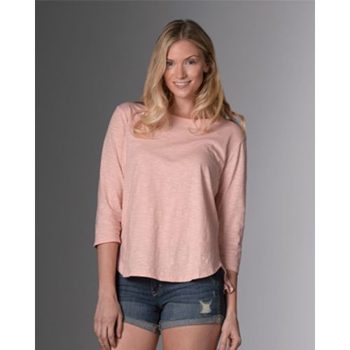 Women’s Slub Jersey Quarter Sleeve T-Shirt