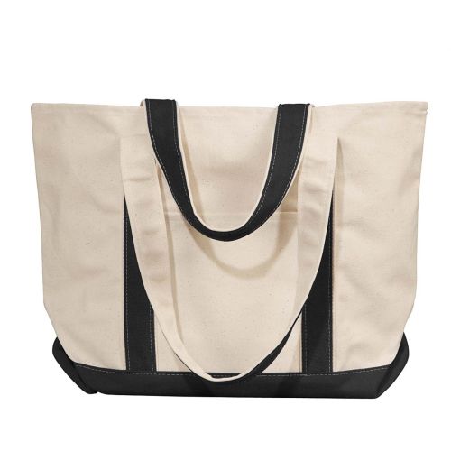 Windward Large Cotton Canvas Classic Boat Tote