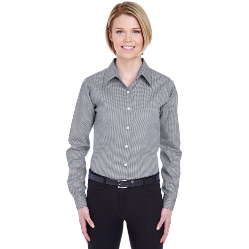 Ladies’ Yarn-Dyed Micro-Check Woven