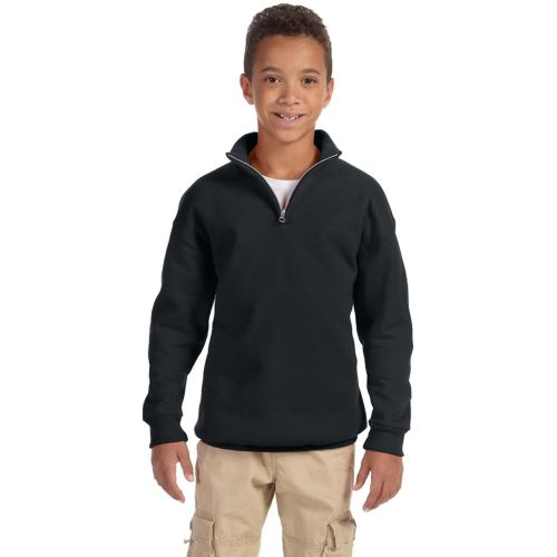 Youth 8 oz. NuBlend® Quarter-Zip Cadet Collar Sweatshirt
