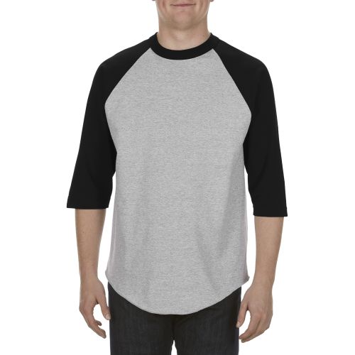 Adult 6.0 oz., 100% Cotton 3/4 Raglan T-Shirt