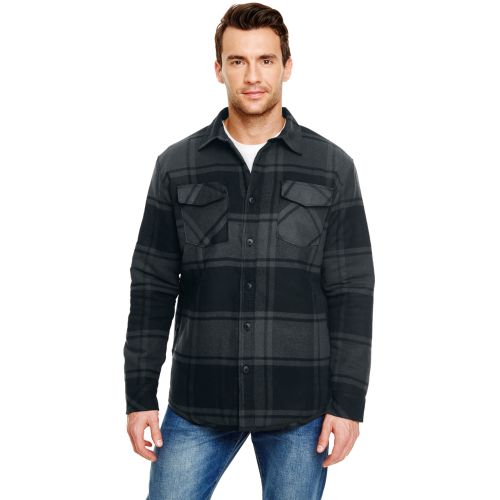 Adult Quilted Flannel Jacket - Hemlock Ink