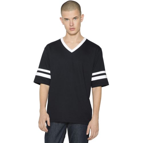 Unisex Poly-Cotton V-Neck Football T-Shirt