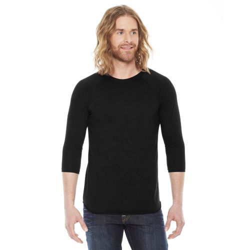 Unisex Poly-Cotton 3/4-Sleeve Raglan T-Shirt