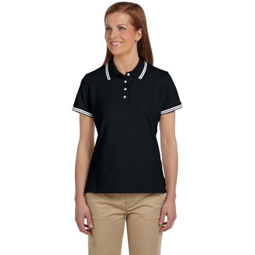 Ladies’ Tipped Performance Plus Piqué Polo