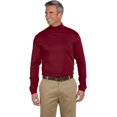 Pima Cotton Long-Sleeve Mock Neck