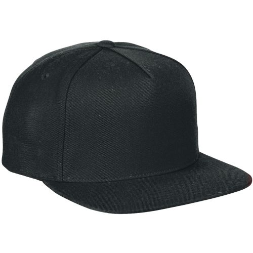 Adult 5-Panel Structured Flat Visor Classic Snapback Cap