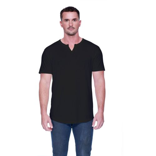 Men’s 4.3 oz., CVC Slit V-Neck T-Shirt