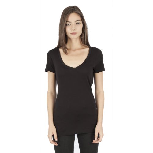 Ladies’ 4.6 oz. Modal Deep V-Neck T-Shirt