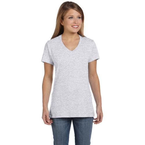 Ladies’ 4.5 oz., 100% Ringspun Cotton nano-T® V-Neck T-Shirt